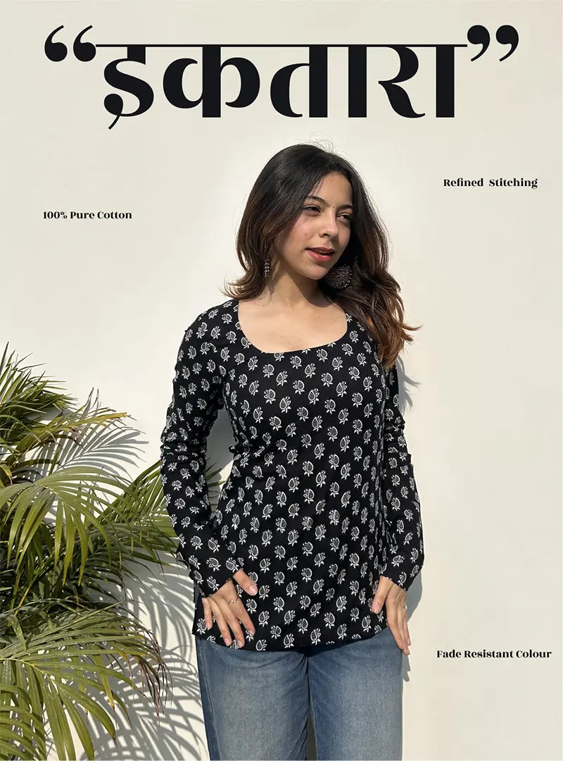 Iktara Boat Neck Kurti