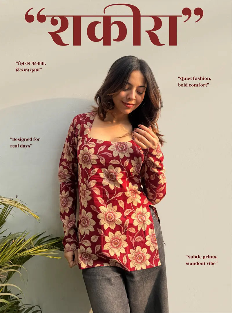 Shakira Boat Neck Kurti