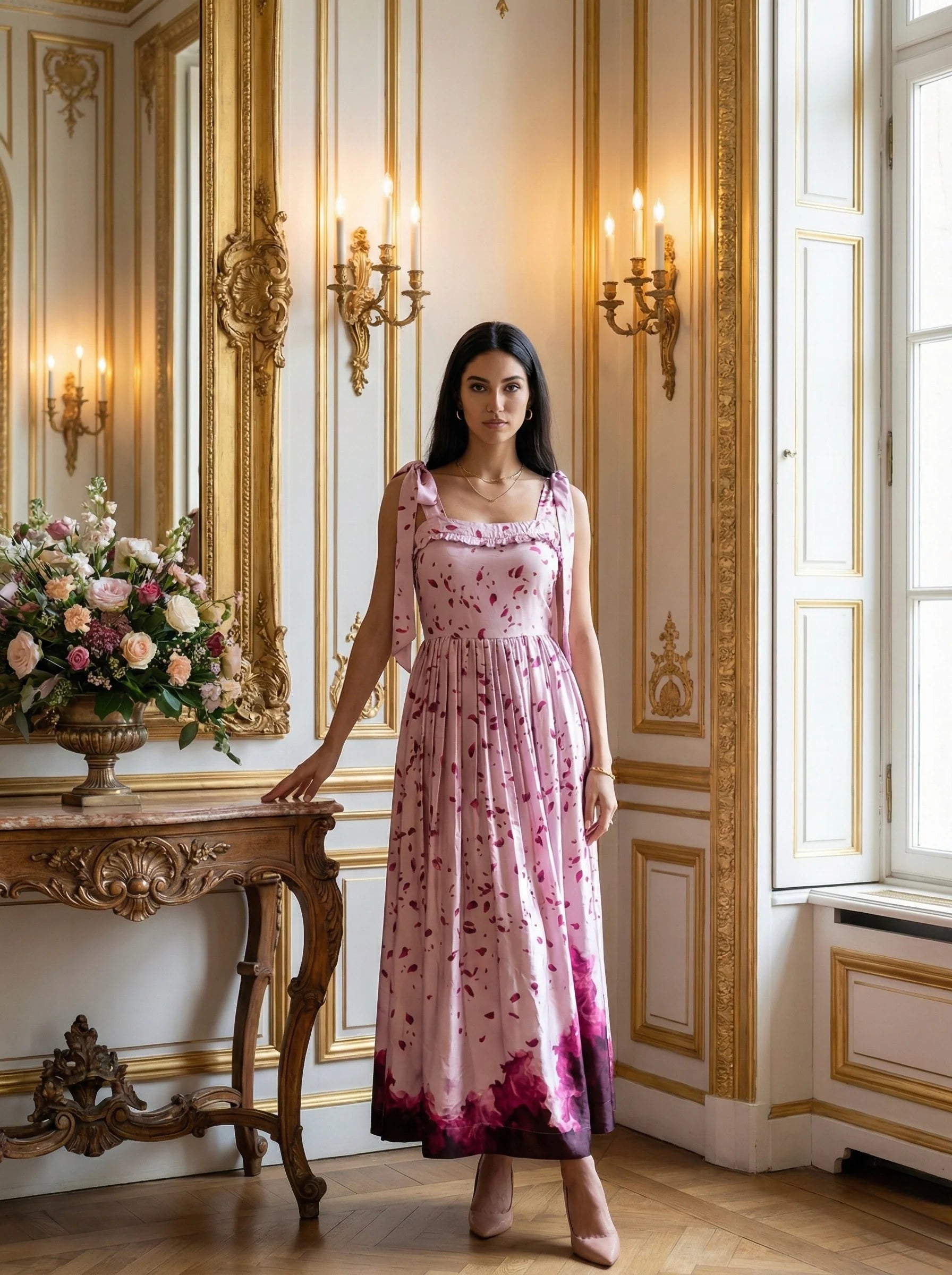 Petal Grace Maxi Dress