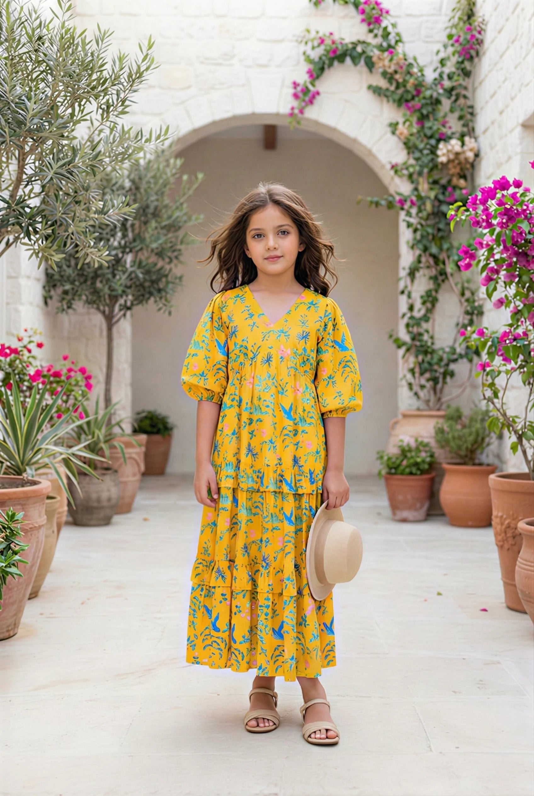 Golden Garden Baby Girl Maxi