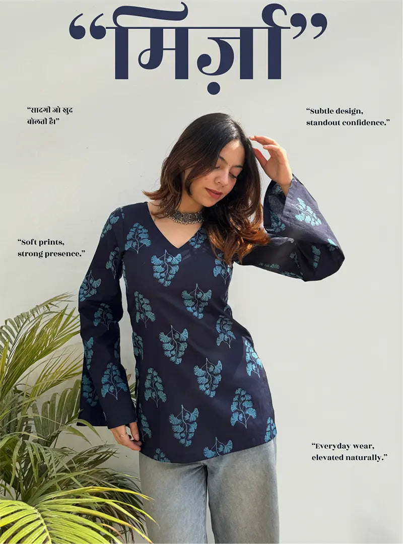 Mirza Bell Sleeves Kurti