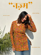 Nazam Straight Sleeves Kurti by Evara