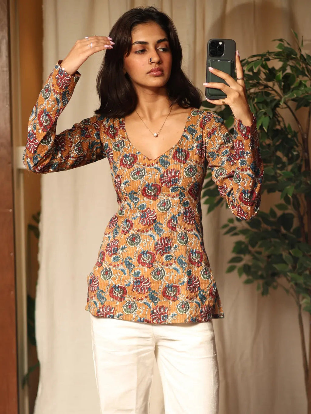 Nida sleeved modest kurti