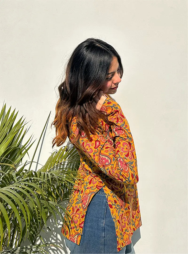 Nazam Straight Sleeves Kurti by Evara