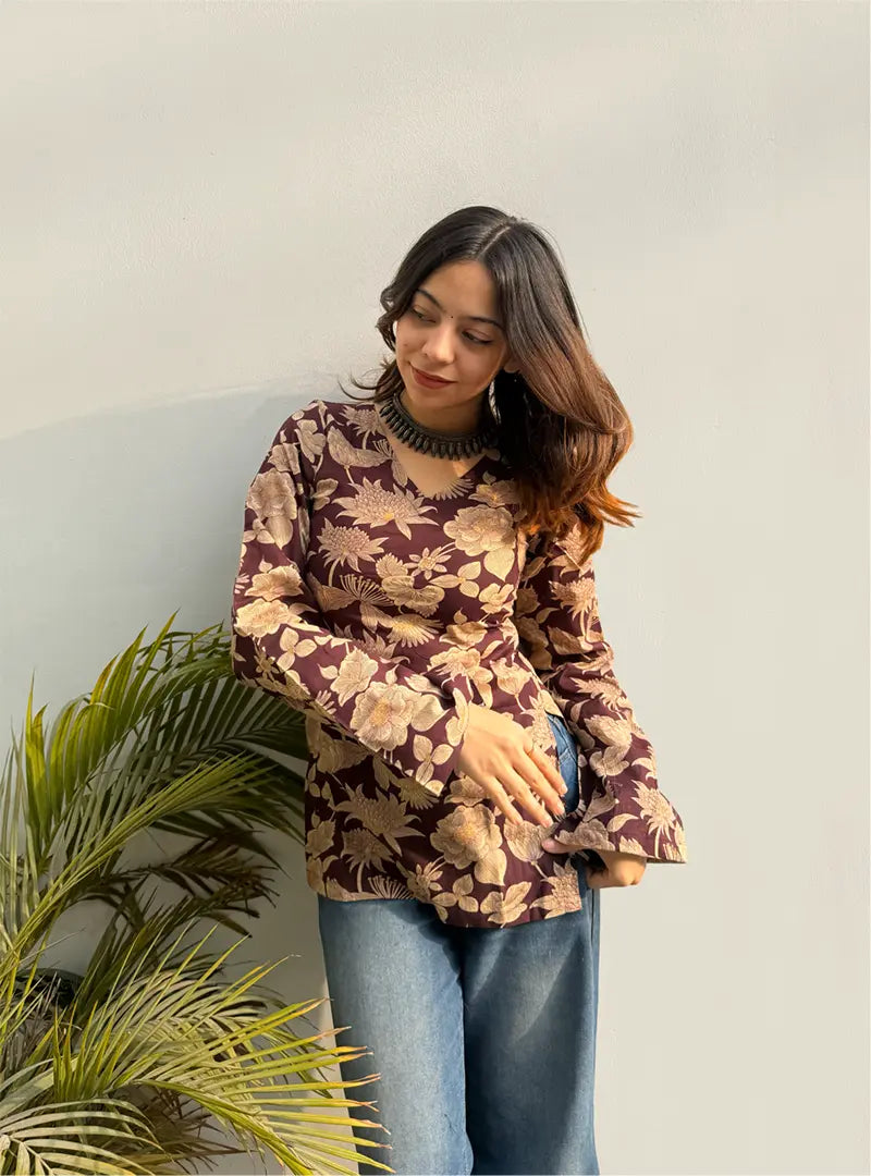 Meraki Bell Sleeves Kurti