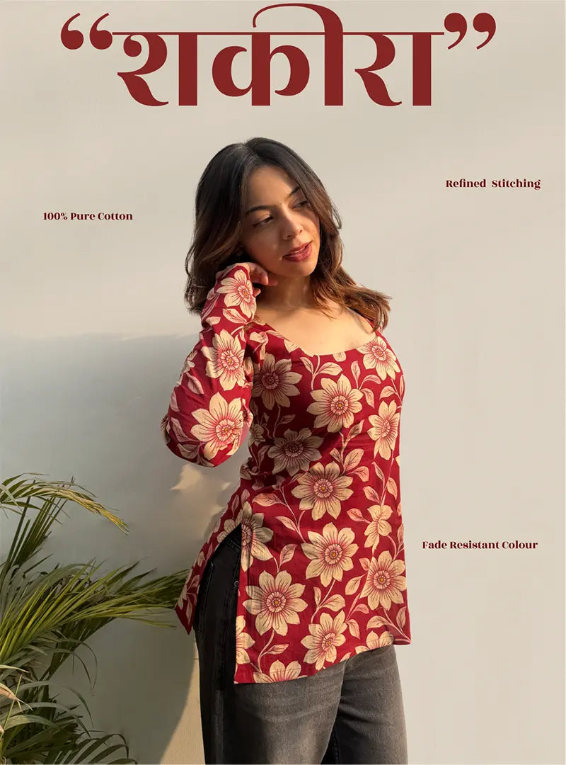 Shakira Boat Neck Kurti