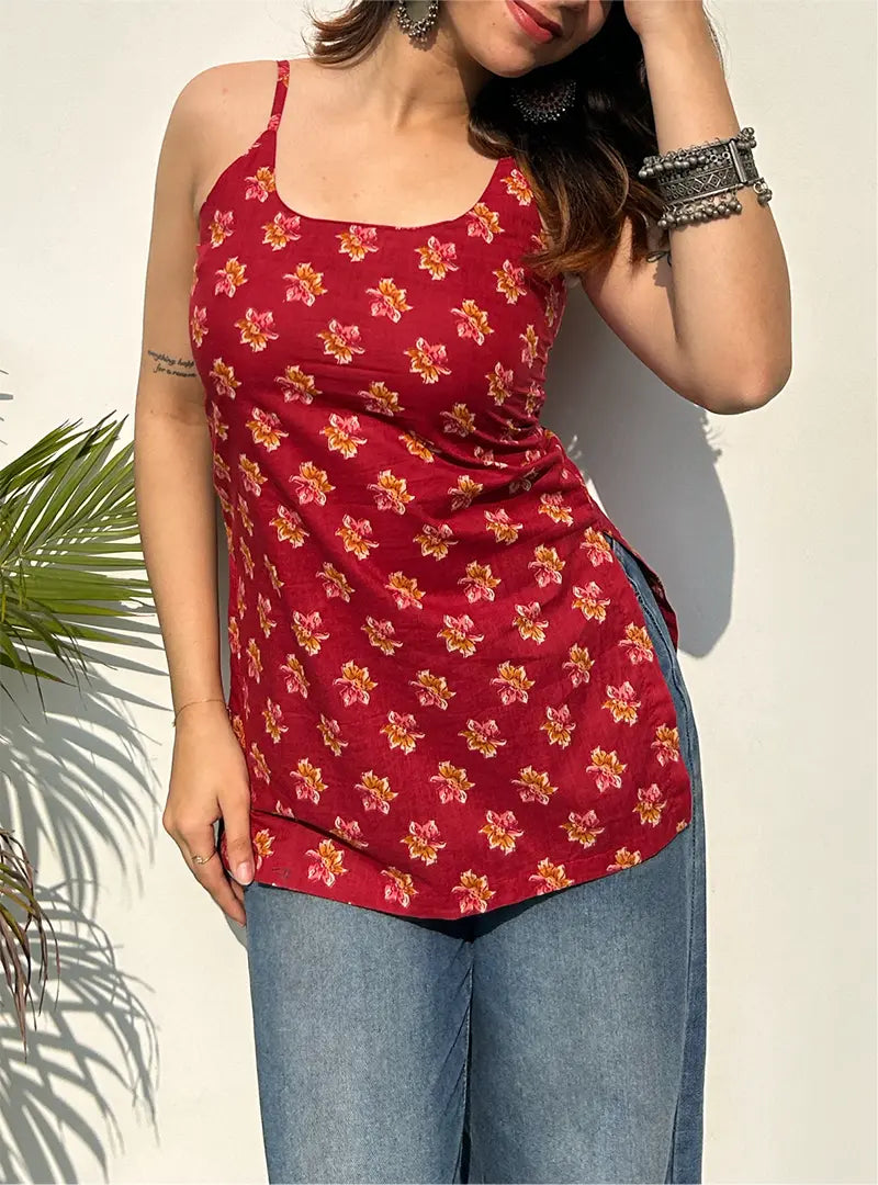 Ahilya Short Sleeveless Kurti