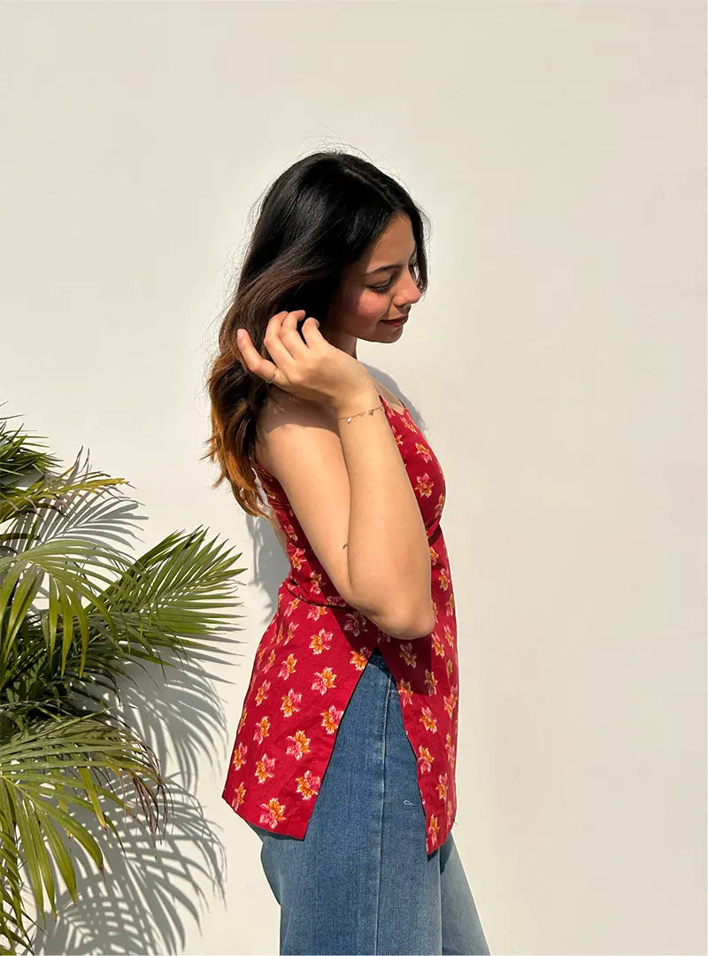 Ahilya Short Sleeveless Kurti