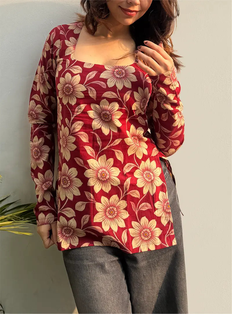 Shakira Boat Neck Kurti