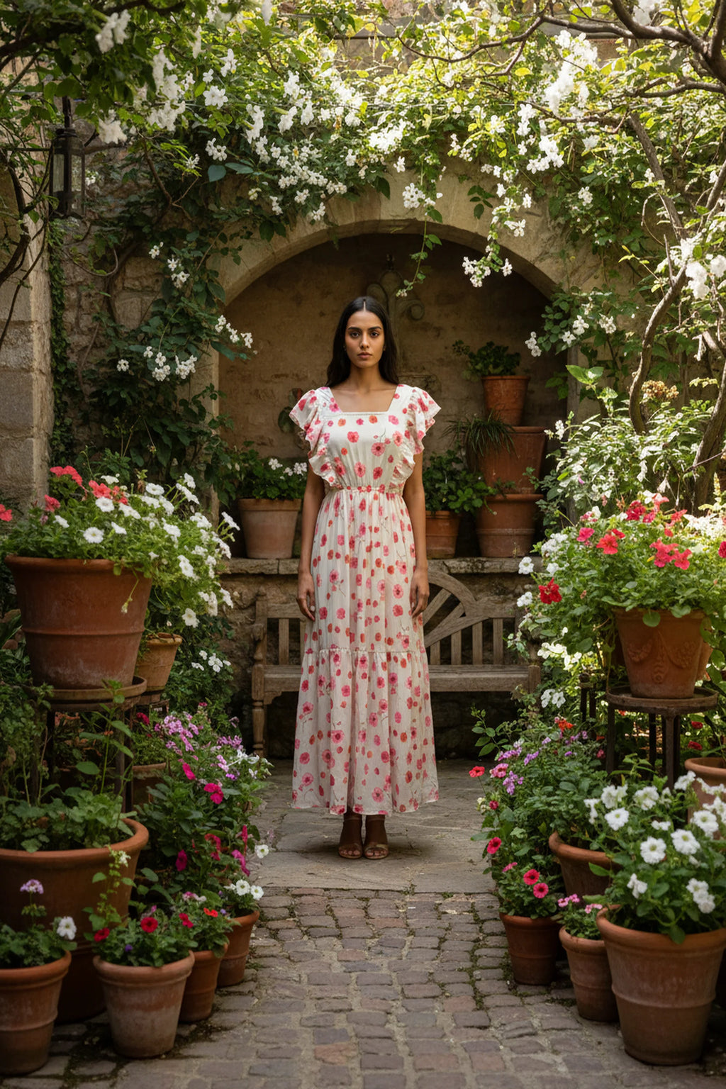 Sweetheart Flutter Maxi Dress