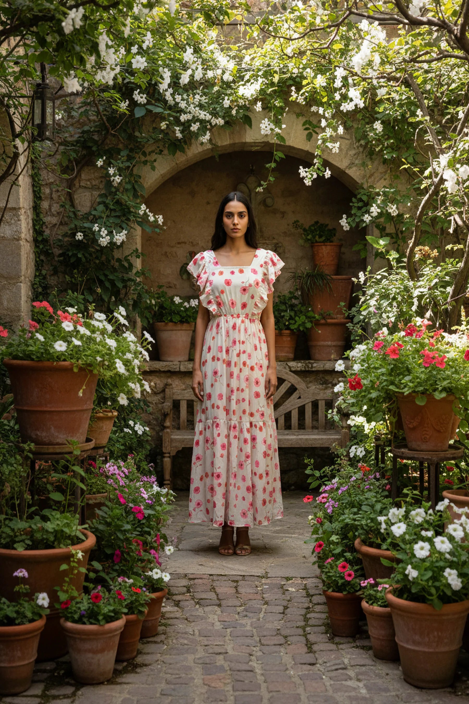 Sweetheart Flutter Maxi Dress