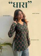 Dhaara Straight Sleeves Kurti by Evara
