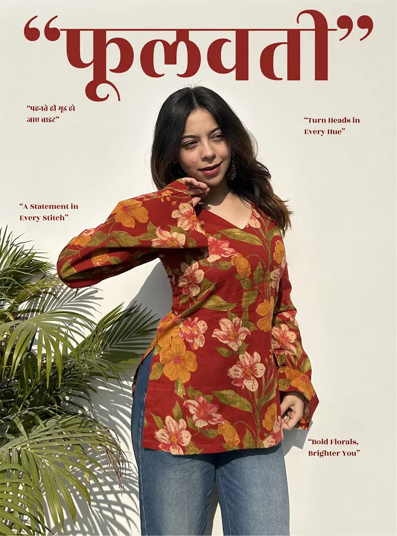 Phoolwati Bell Sleeves Kurti