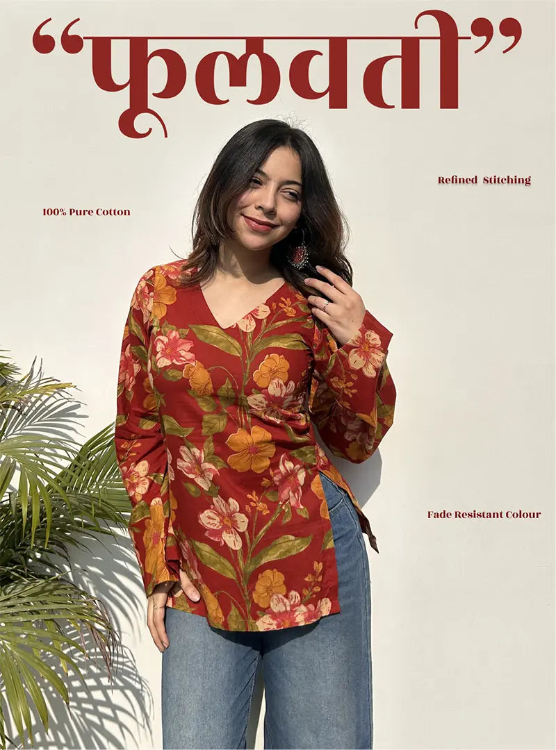 Phoolwati Bell Sleeves Kurti