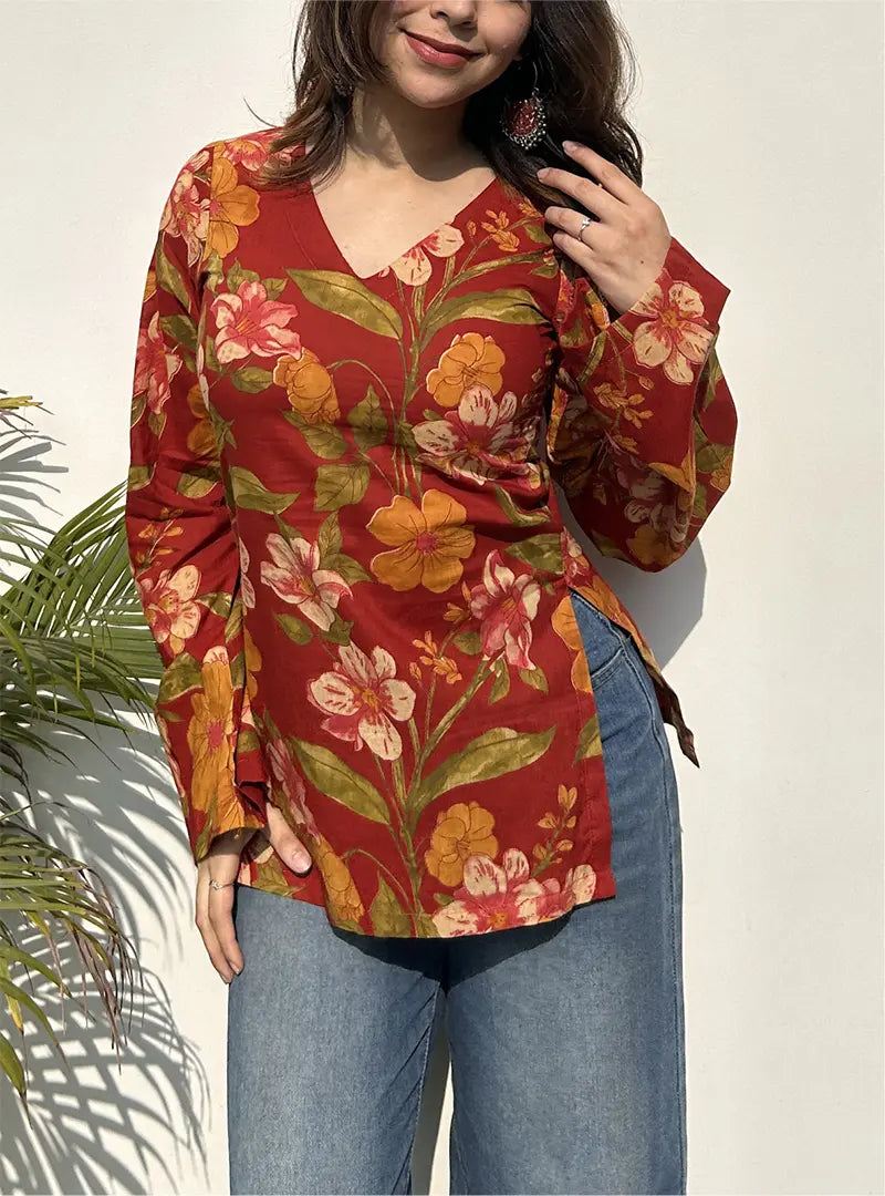 Phoolwati Bell Sleeves Kurti
