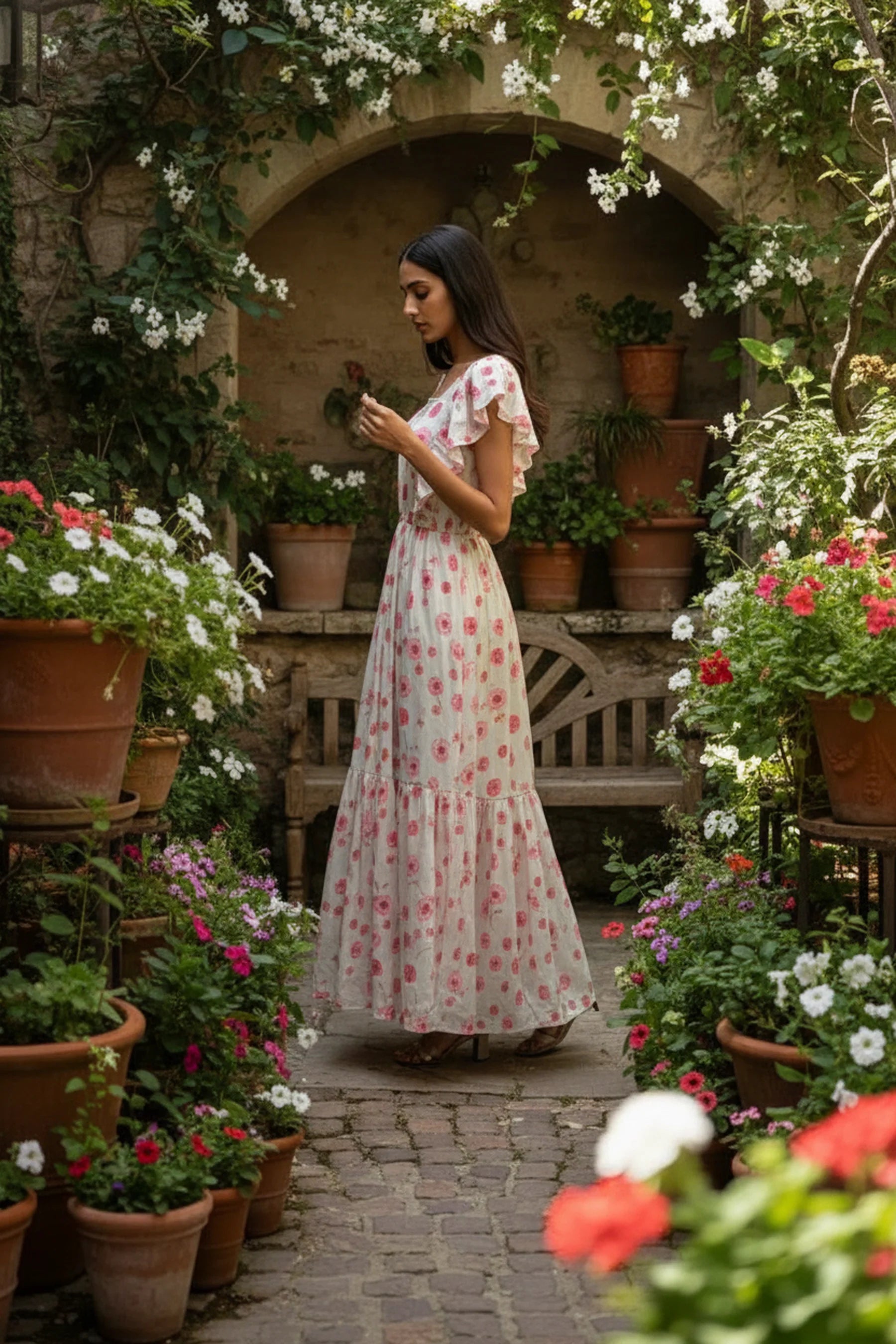 Sweetheart Flutter Maxi Dress