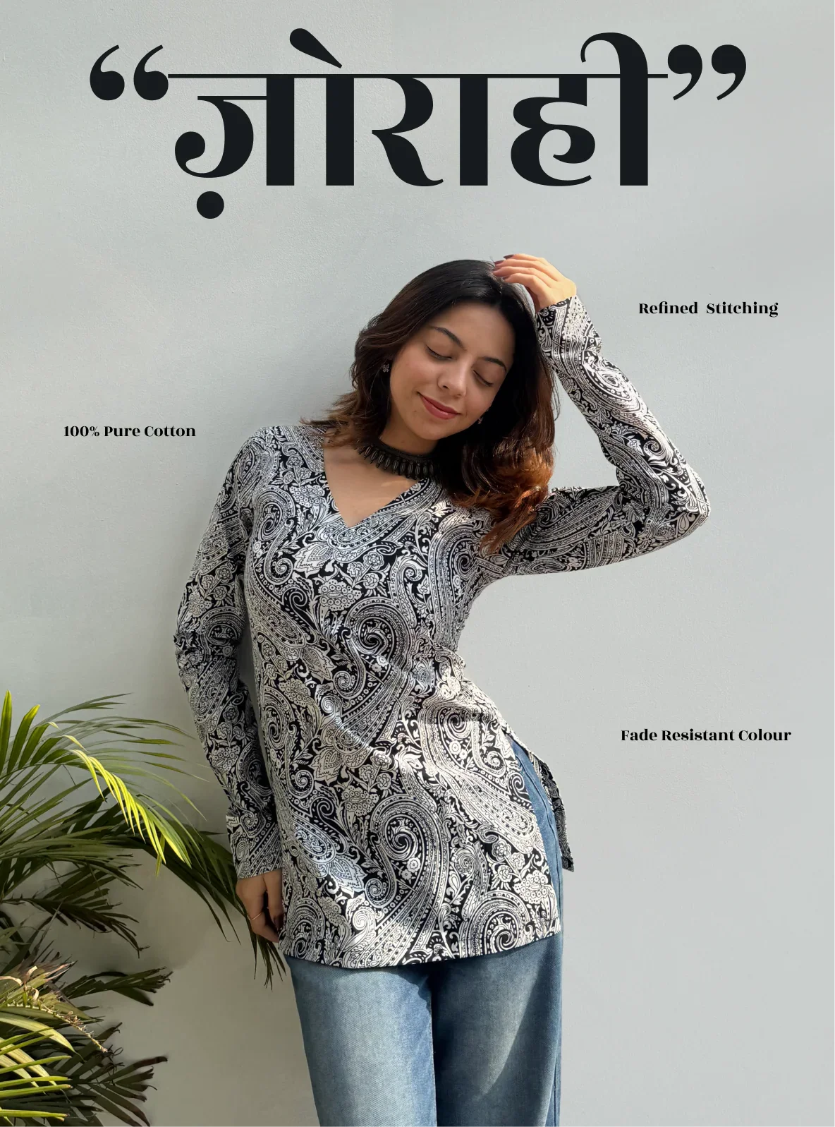 Zorahi Straight Sleeves Kurti