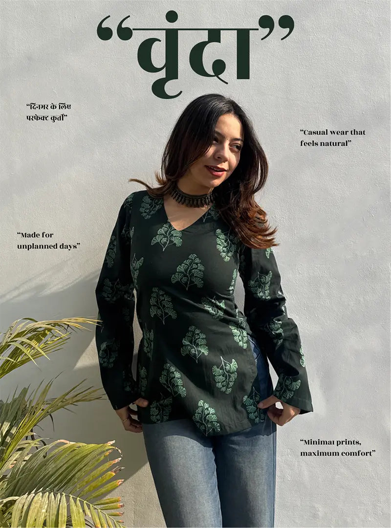 Vrinda Bell Sleeves Kurti