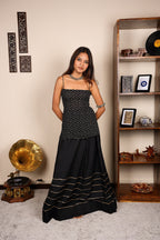 Jhanjhar Bandhani Corset Kurti