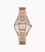 Gilmore Three-Hand Date Rose Gold-Tone and Brown Ceramic Watch