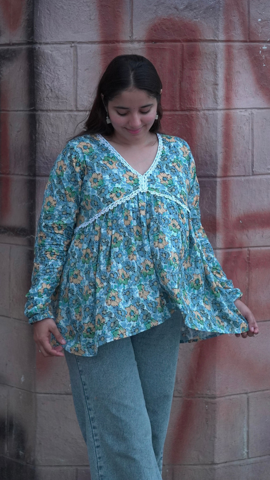 NeelKamal - Floral Short Kurti for women