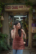 Gerua bagru handblock kurti