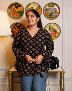 Noor - Black fusion short Kurti for women