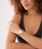 Carlie Three-Hand Rose Gold-Tone Stainless Steel Watch