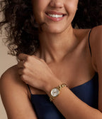Carlie Mini Three-Hand Gold-Tone Stainless Steel Watch