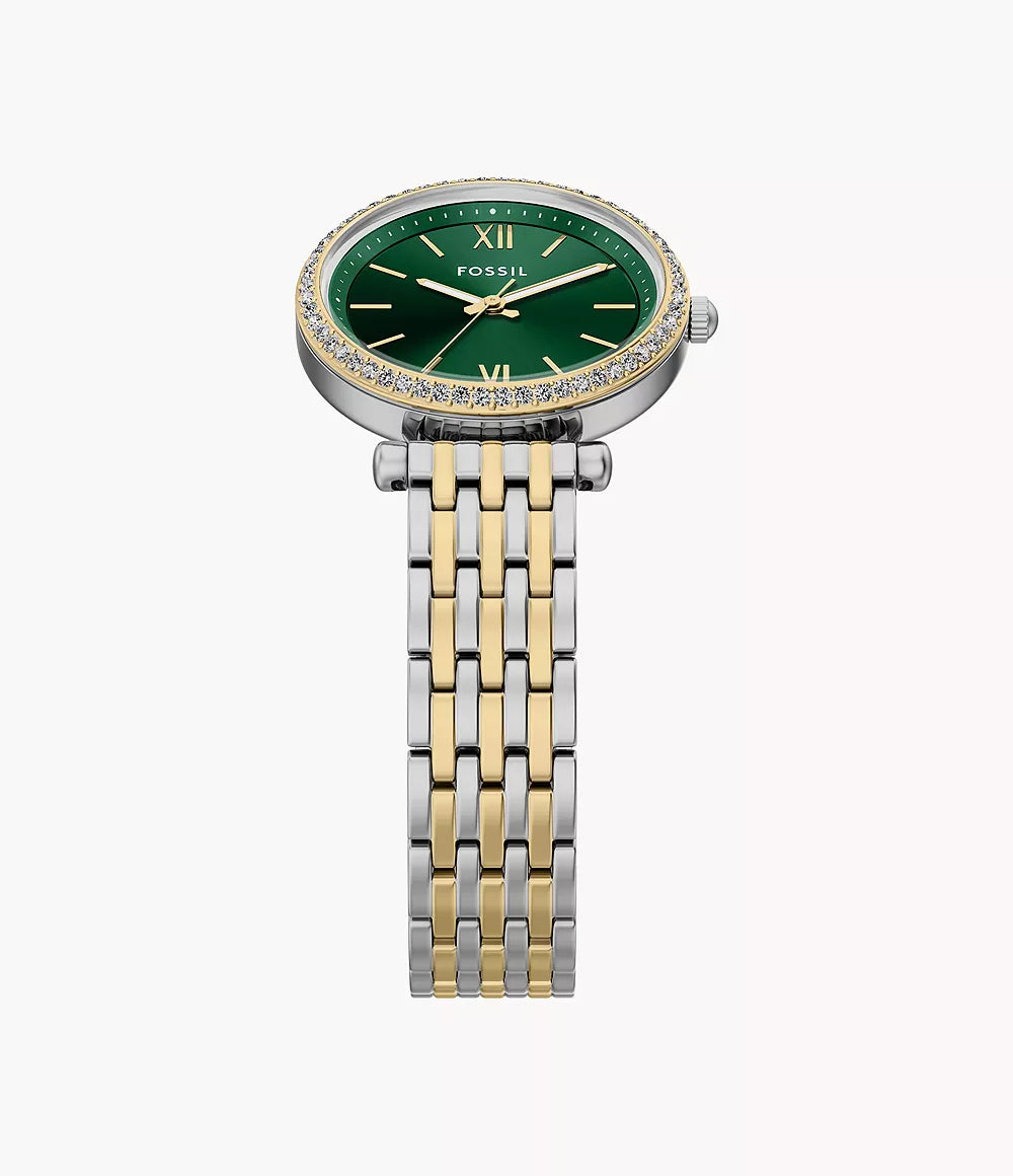 Carlie Mini Three-Hand Two-Tone Stainless Steel Watch