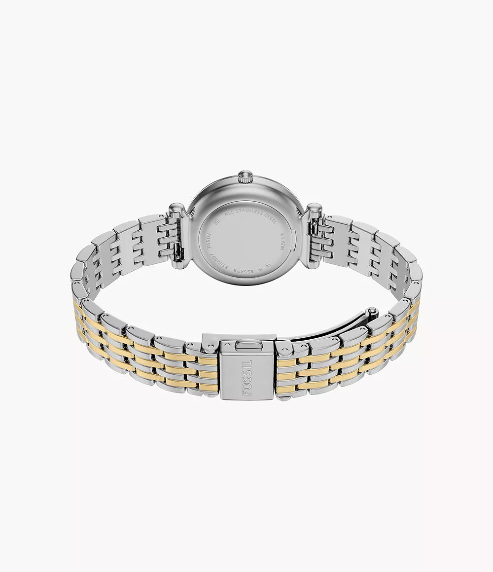 Carlie Mini Three-Hand Two-Tone Stainless Steel Watch