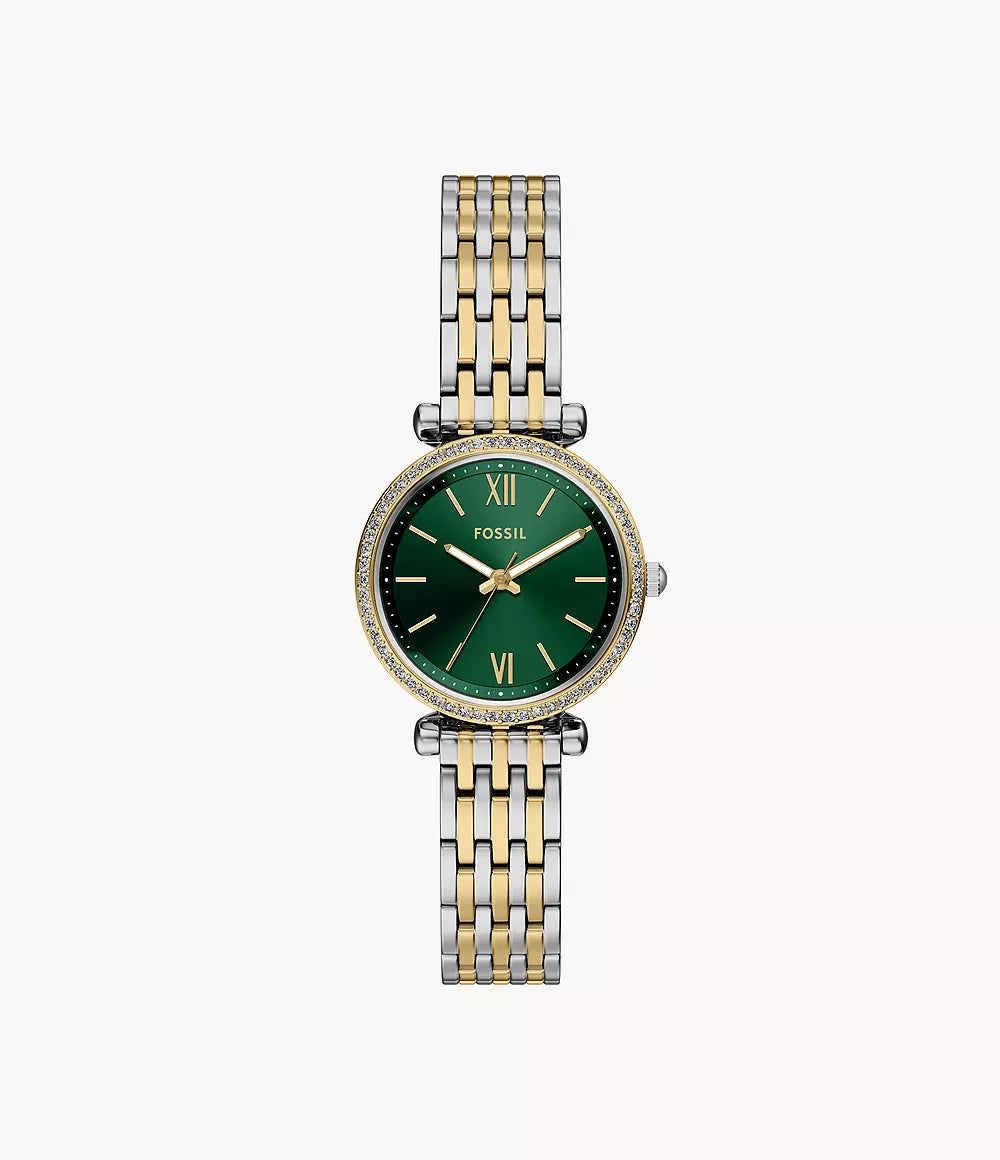 Carlie Mini Three-Hand Two-Tone Stainless Steel Watch