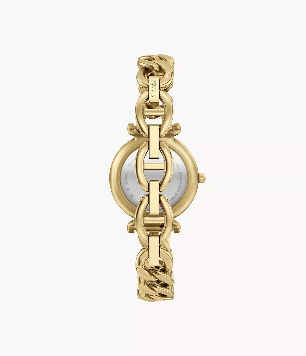 Carlie Mini Three-Hand Gold-Tone Stainless Steel Watch