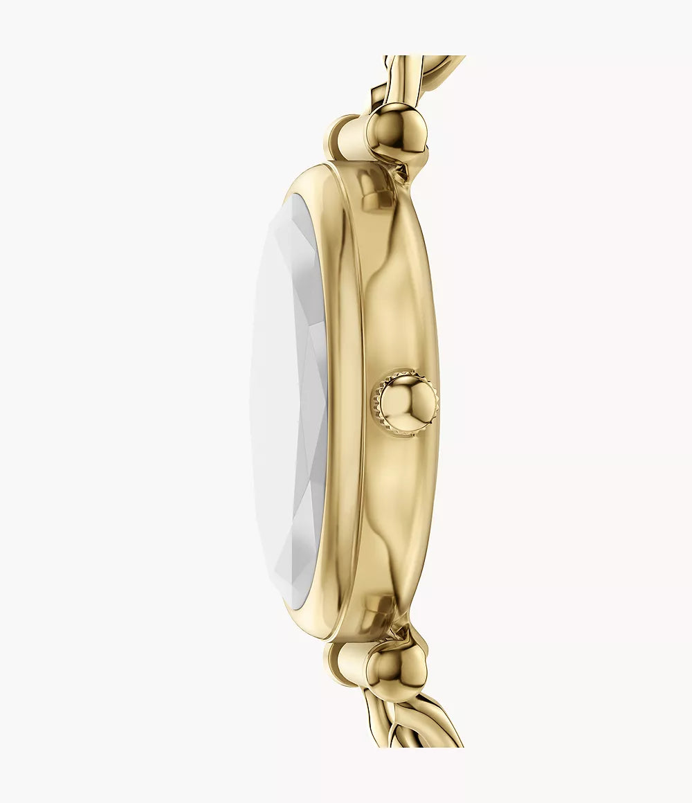 Carlie Mini Three-Hand Gold-Tone Stainless Steel Watch