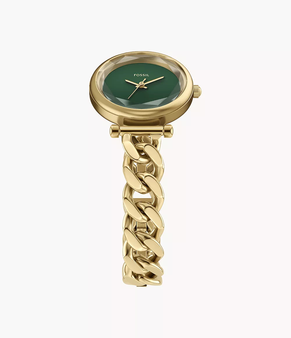 Carlie Mini Three-Hand Gold-Tone Stainless Steel Watch
