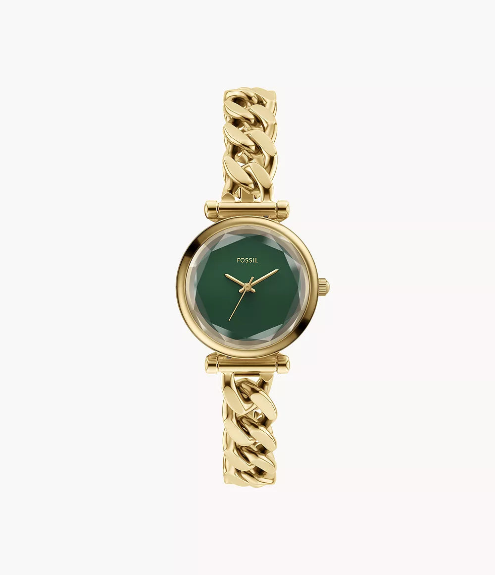 Carlie Mini Three-Hand Gold-Tone Stainless Steel Watch