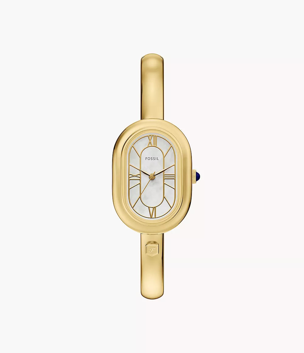 Sloan Three-Hand Gold-Tone Stainless Steel Watch Bangle