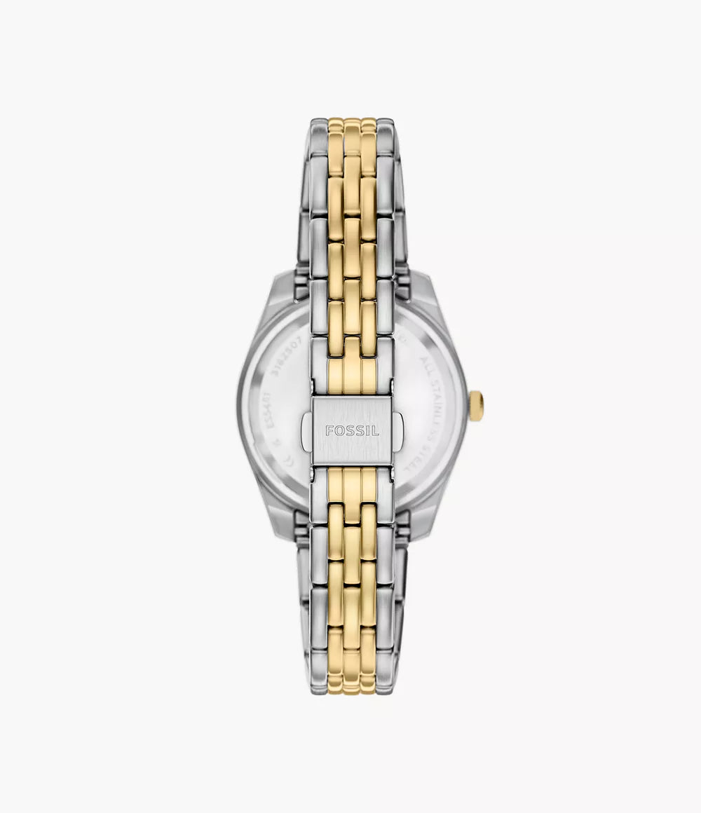 Scarlette Three-Hand Date Two-Tone Stainless Steel Watch