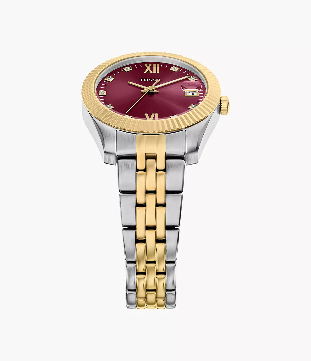 Scarlette Three-Hand Date Two-Tone Stainless Steel Watch