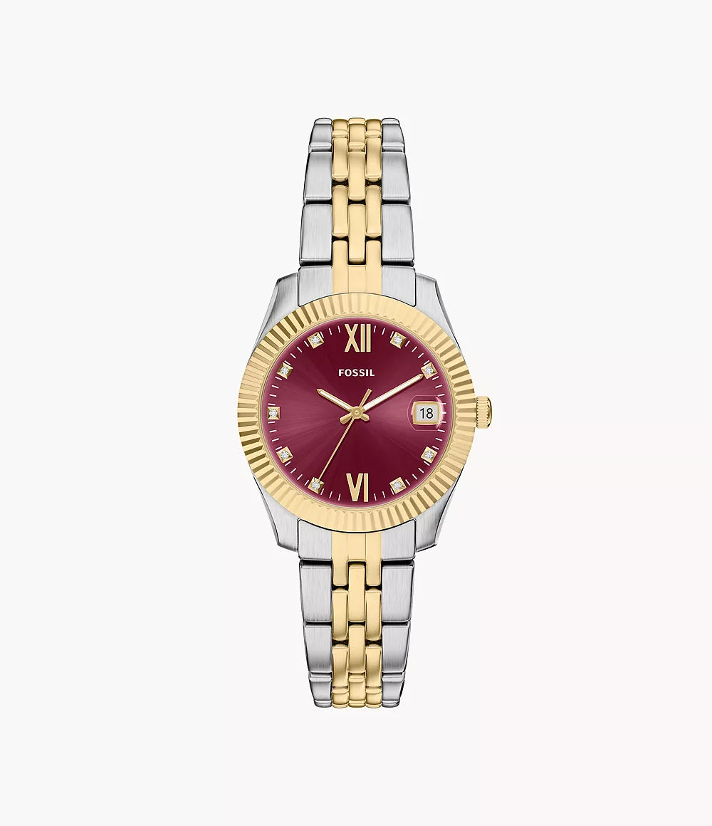Scarlette Three-Hand Date Two-Tone Stainless Steel Watch