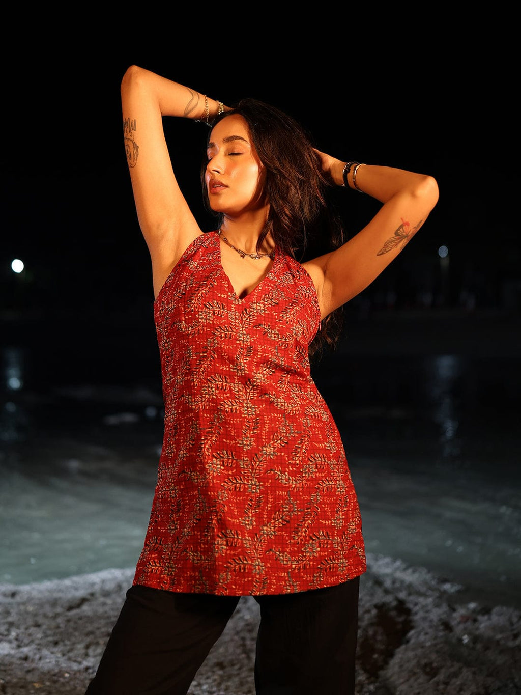 Khawaab Halterneck Corset Kurti