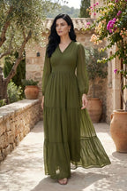 Olive Grace Maxi Dress