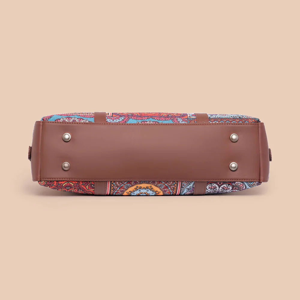 Multicolor Mandala Print Women's Office Bag