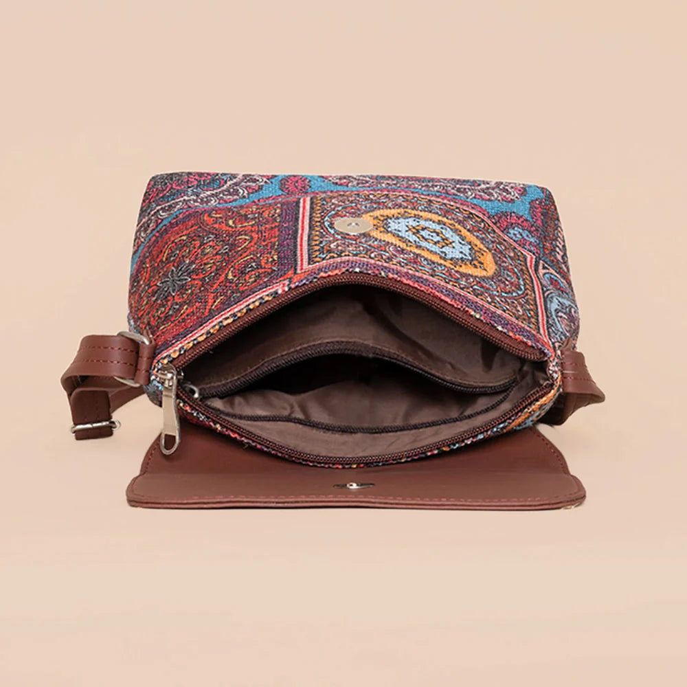 Multicolor Mandala Print - Women's Office Bag & Flap Sling Bag Combo