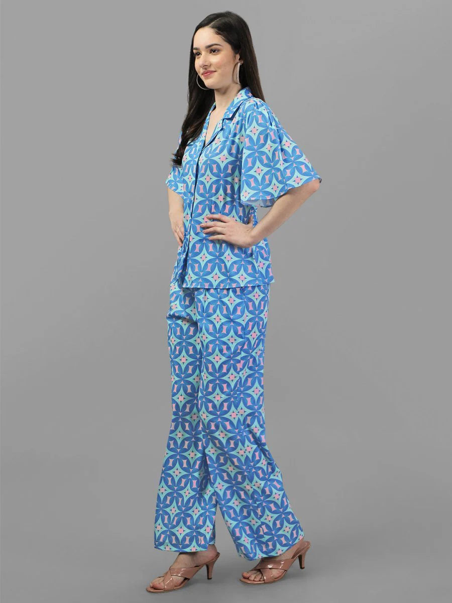 Co-Ords for Women Blue Colour.