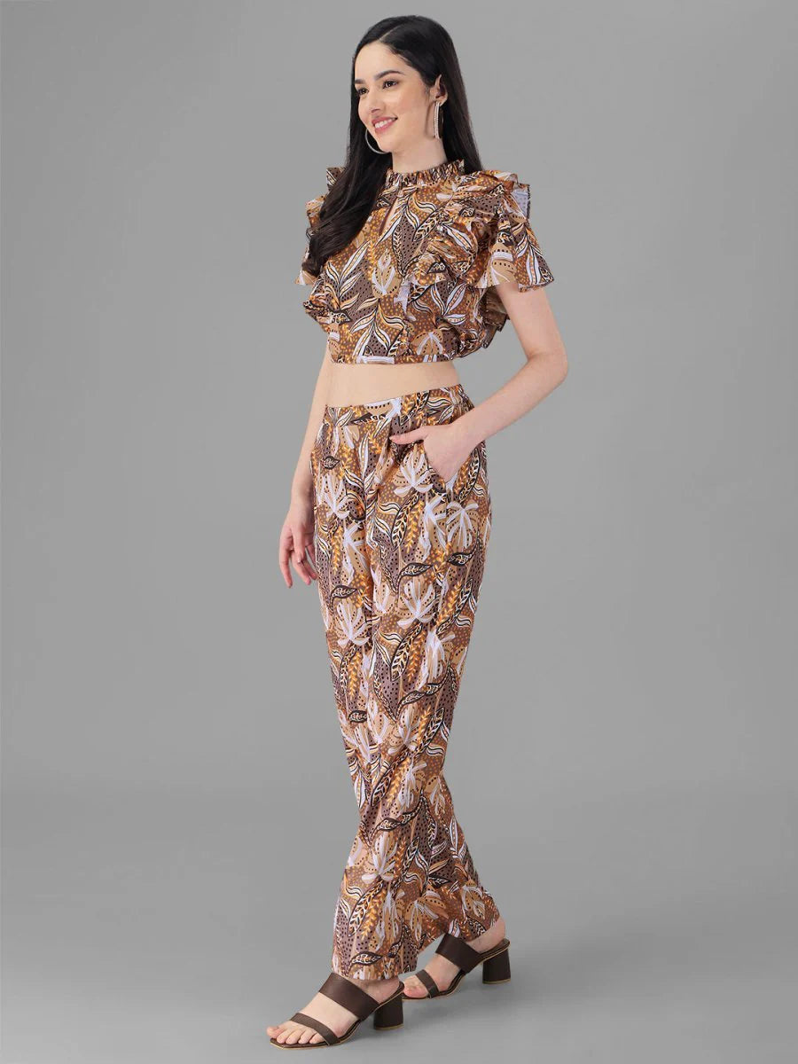 Co-Ords for Women Brown Colour.