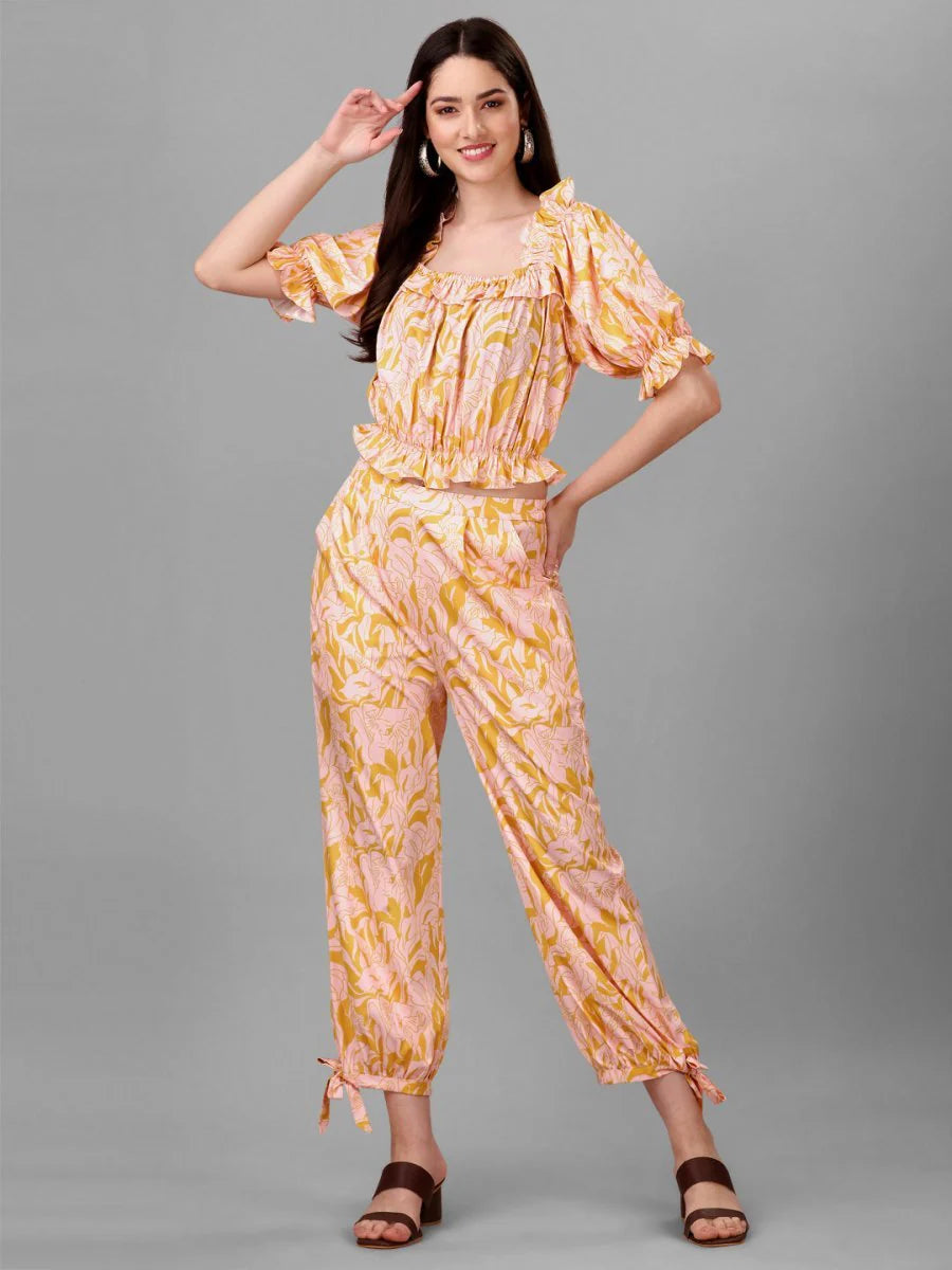 Co-Ords for Women Light Orange Colour