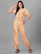 Co-Ords for Women Light Orange Colour
