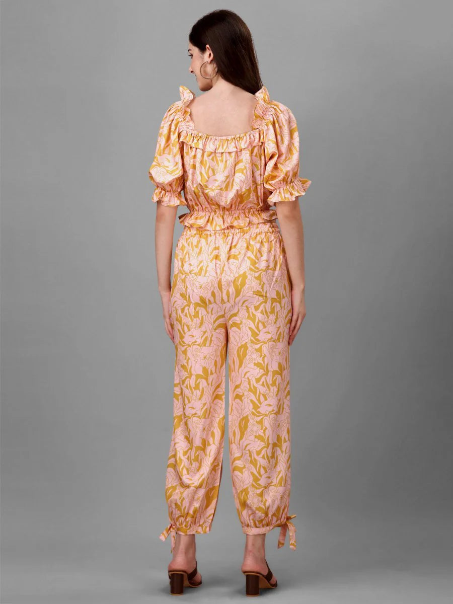 Co-Ords for Women Light Orange Colour