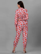 Co-Ords for Women Red Floral